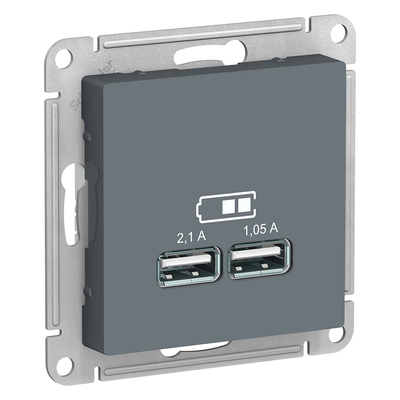 USB AtlasDesign 5В 1порт х 2.1А 2порта х 1.05А грифель SchE ATN000733
