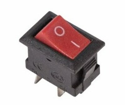36-2011 ∙ Выключатель клавишный 250V 3А (2с) ON-OFF красный Micro REXANT ∙ кратно 10 шт