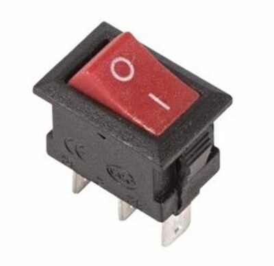 36-2031 ∙ Выключатель клавишный 250V 3А (3с) ON-ON красный Micro REXANT ∙ кратно 10 шт