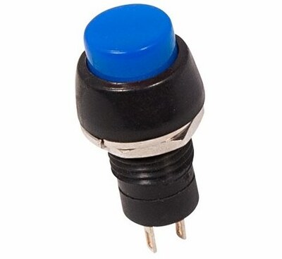 36-3071 ∙ Выключатель-кнопка 250V 1А (2с) ON-OFF синяя Micro REXANT ∙ кратно 10 шт