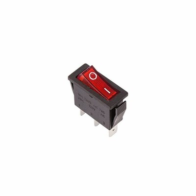 06-0301-A ∙ Выключатель клавишный 250V 15А (3с) ON-OFF красный с подсветкой (RWB-404, SC-791, IRS-101-1C) REXANT (в упак. 1шт